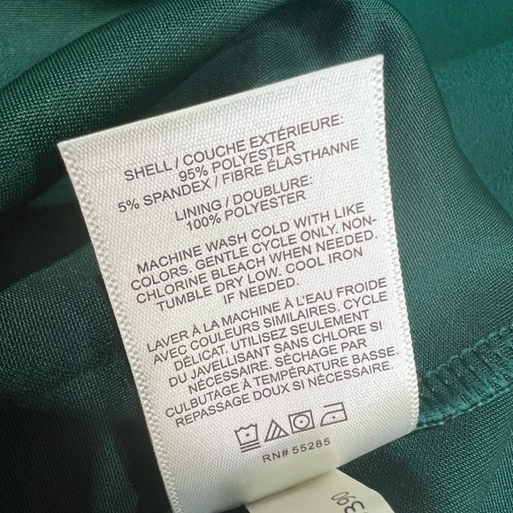 EXPRESS OFF THE SHOULDER GREEN WIDE LEG JUMPSUIT W/ POCKETS MEDIUM - Picture 6 of 7